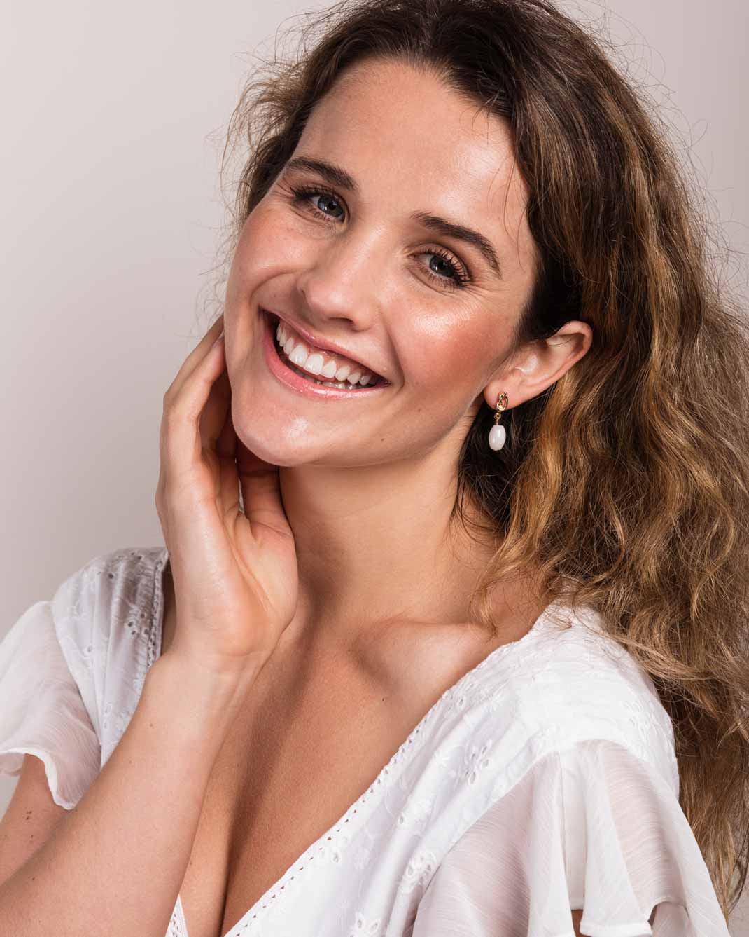 Natural Stone Knot Classic Drop Earring - Naledi Jewellery
