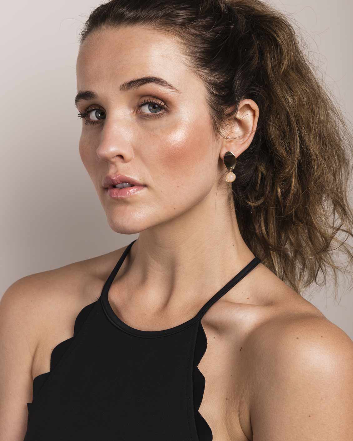 Natural Stone Mini Drop Earring - Naledi Jewellery
