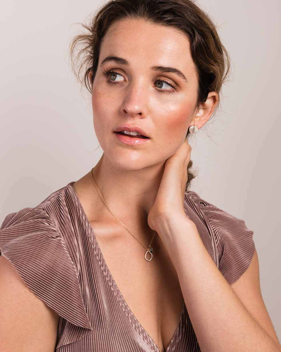 Shell Stone Stud Earring - Naledi Jewellery