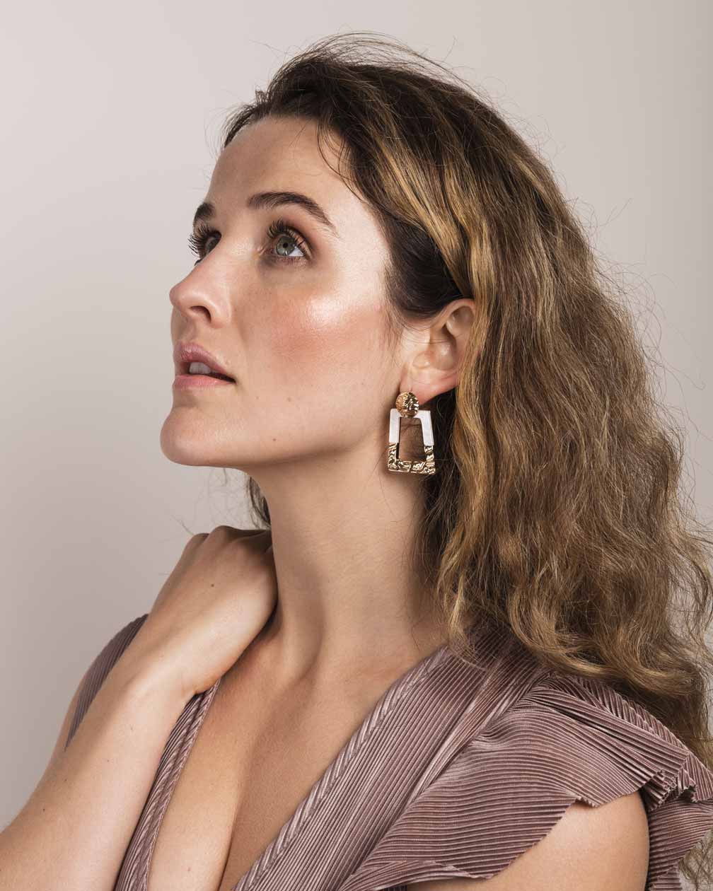 Resin Statement Drop Earring - Naledi Jewellery