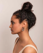 Studded Pin thru Hoop Earring - Naledi Jewellery