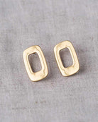 Statement Square Disk Stud Earring - Naledi Jewellery
