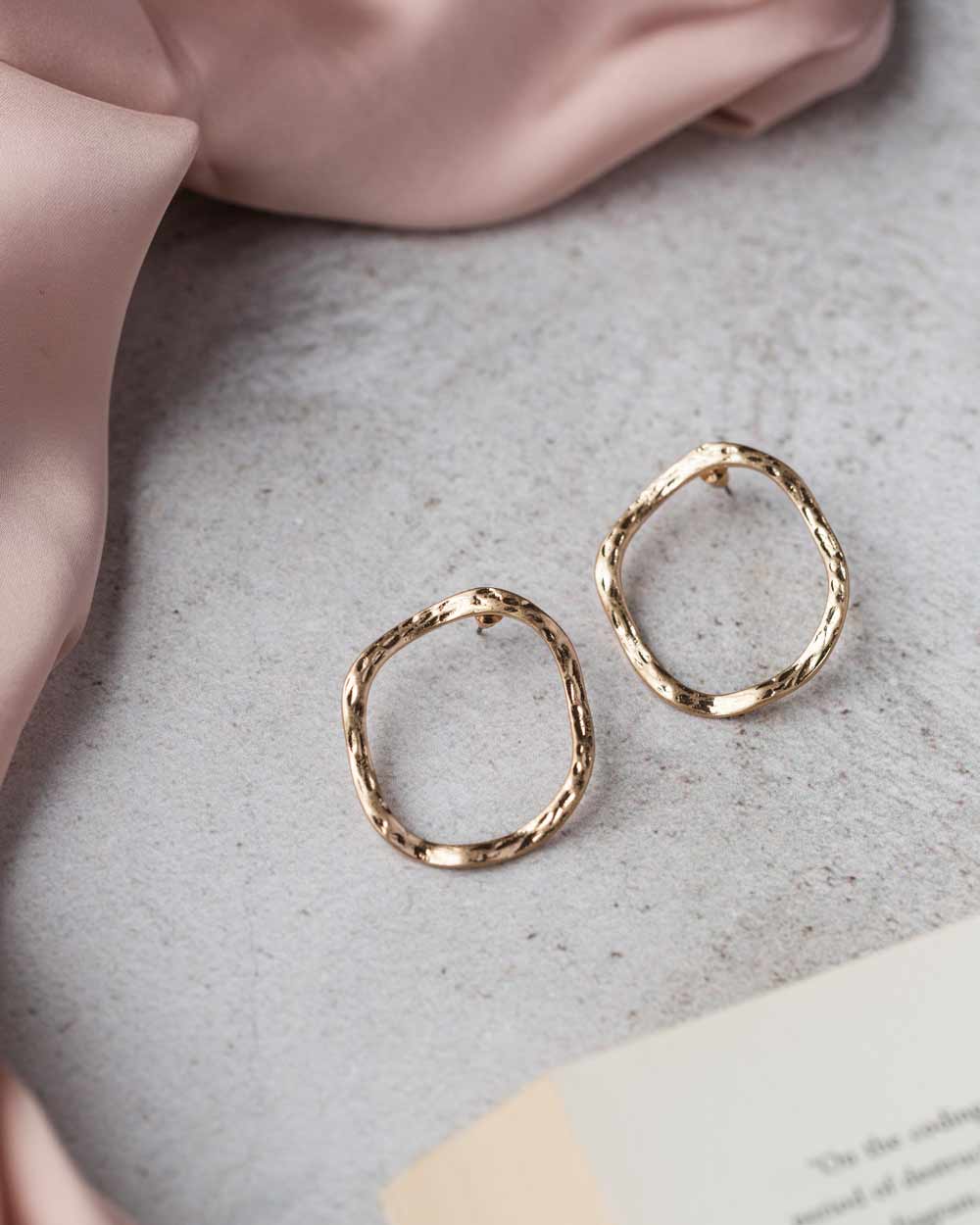 Organic Oversized Studs Earring - Naledi Jewellery