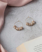 Freshwater Pearl Drop Hoop Earring - Naledi Jewellery
