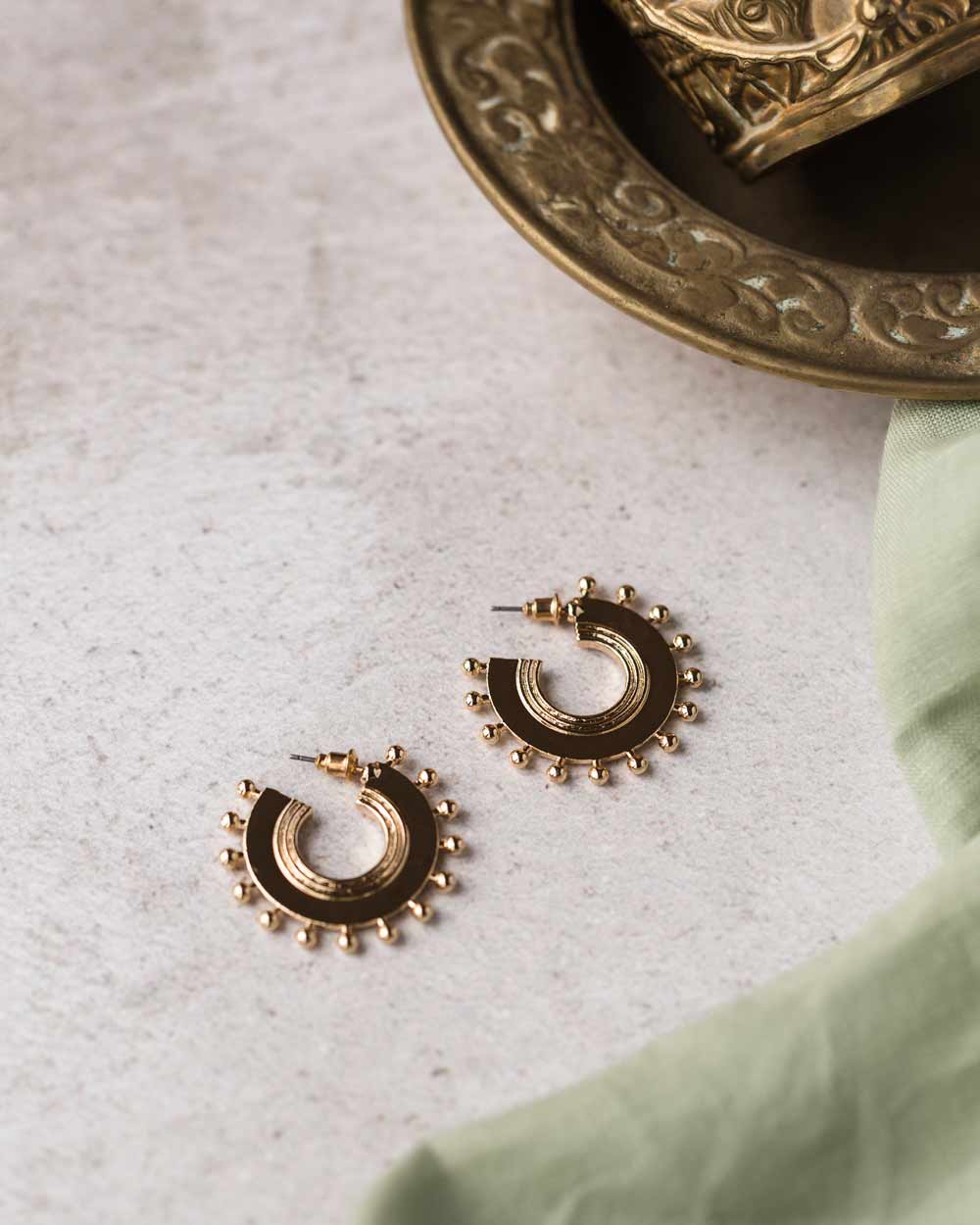 Scattered bobble Hoop Earring - Naledi Jewellery