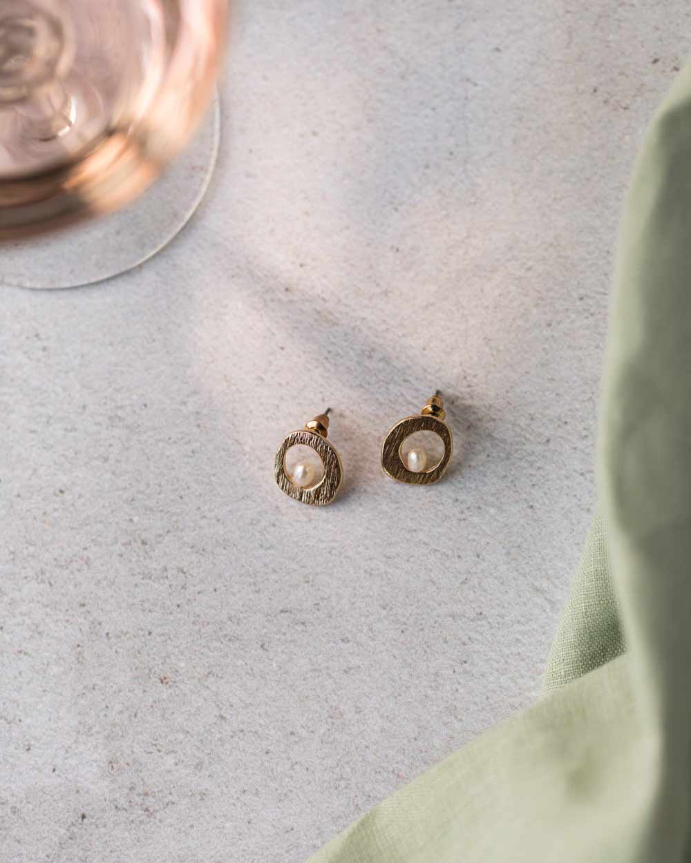Organic Freshwater Pearl Earring - Naledi Jewellery