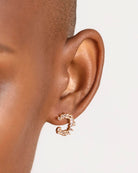 18ct Gold Vermeil Clear Flawless Crystal Baguette Crown Stud	Earrings	Jewellery	Naledi	925
