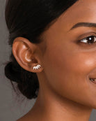 925 Silver Flawless Crystal Leaf Arch Stud Earring	Earrings	Jewellery	Naledi	925