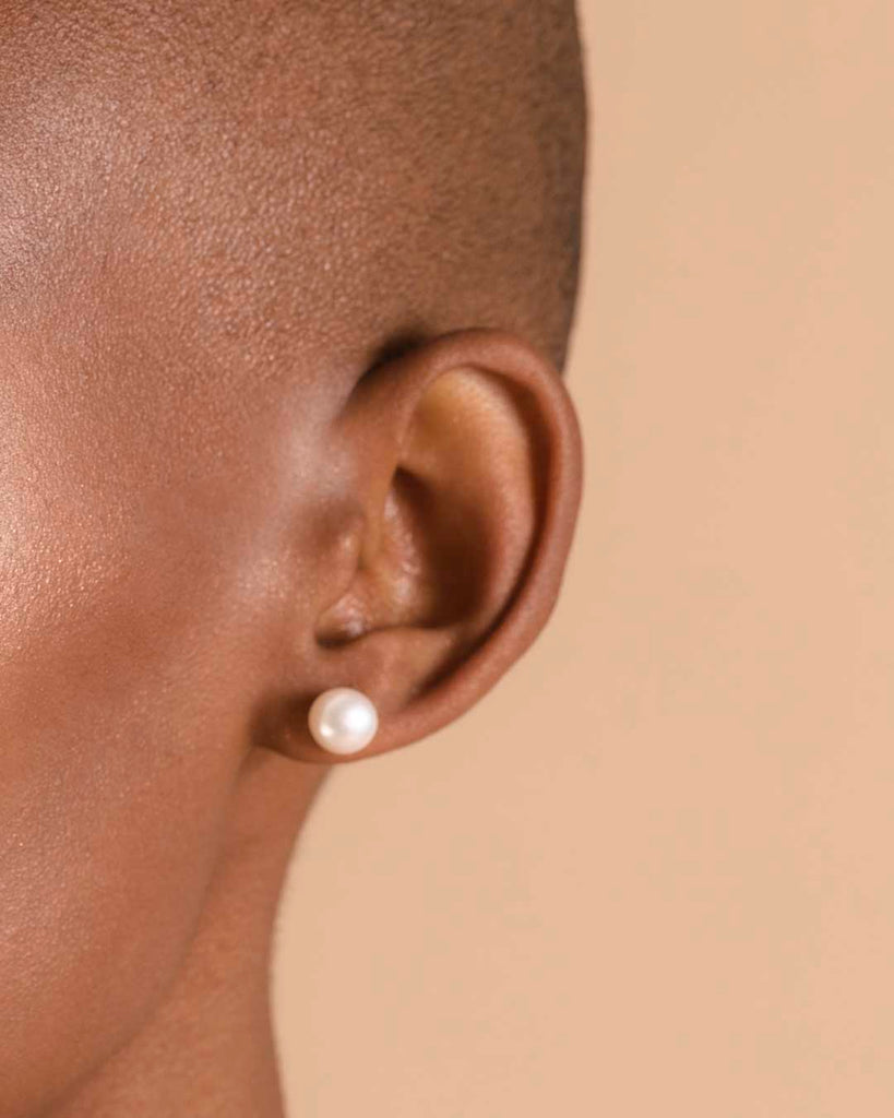 freshwater pearl stud earring naledi jewellery